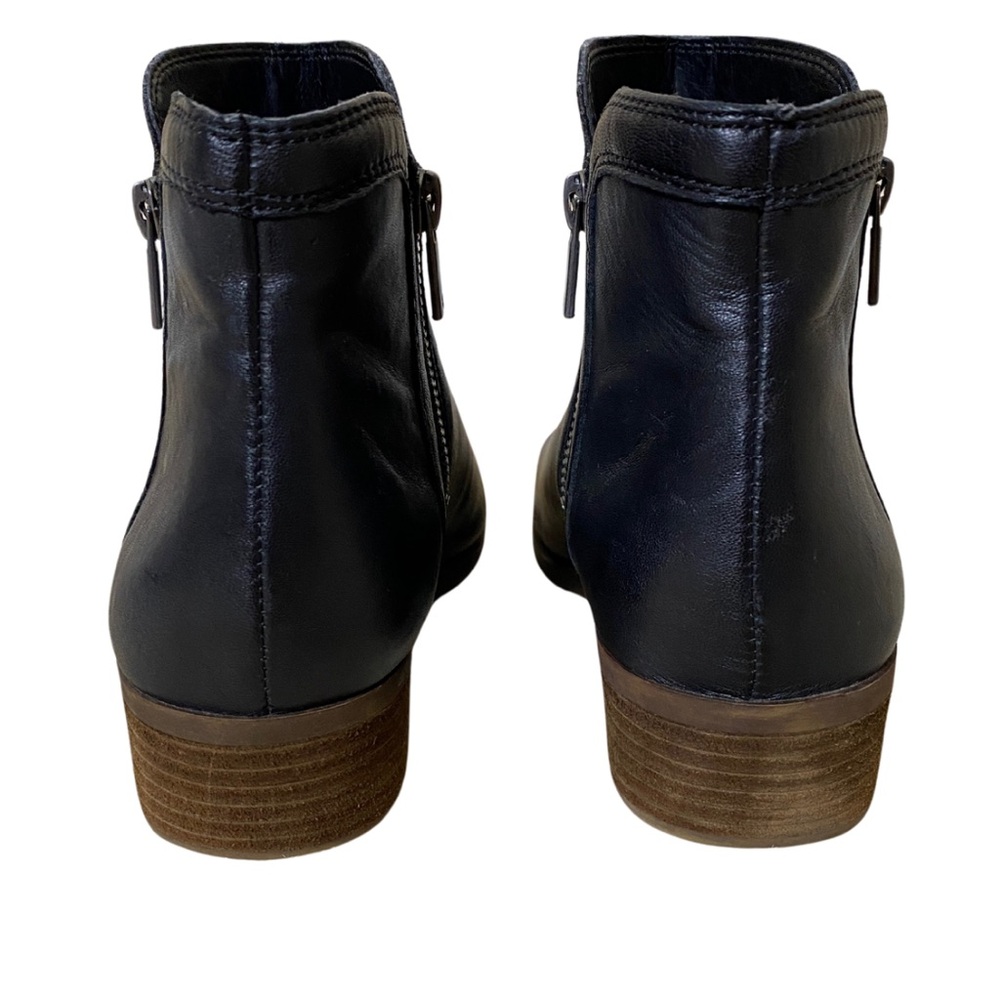 Lucky Brand “Breah” Black Leather Double Zip-Up Booties Size 10 - Picture 4 of 11